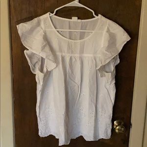 White Gap eyelet top
